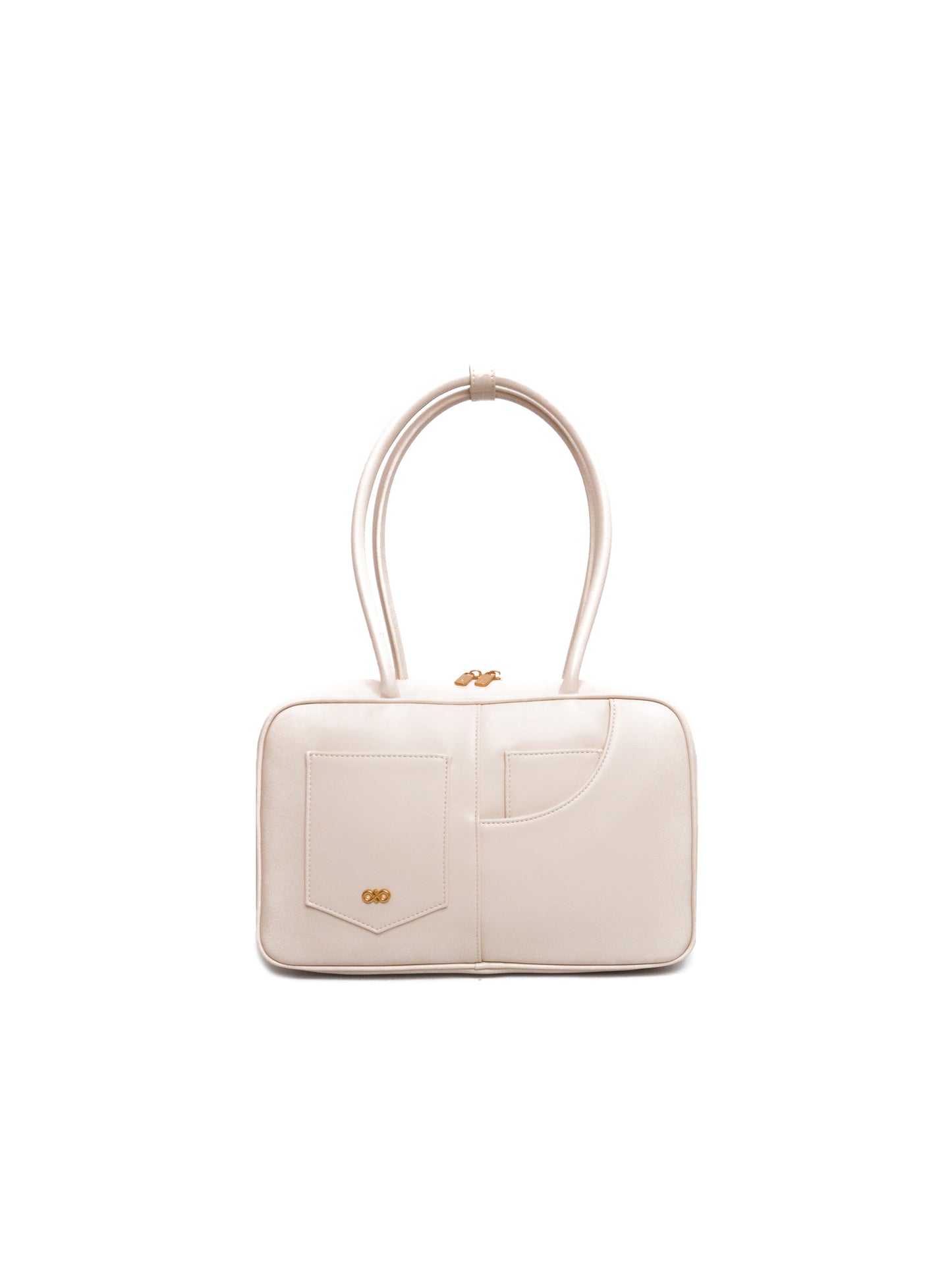 SIGNATURE POCKET M REI TOTE BAG IN CHALK