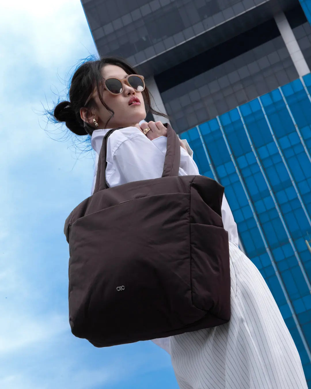 POSH TOTE BAG IN CHOCO TSL Singapore