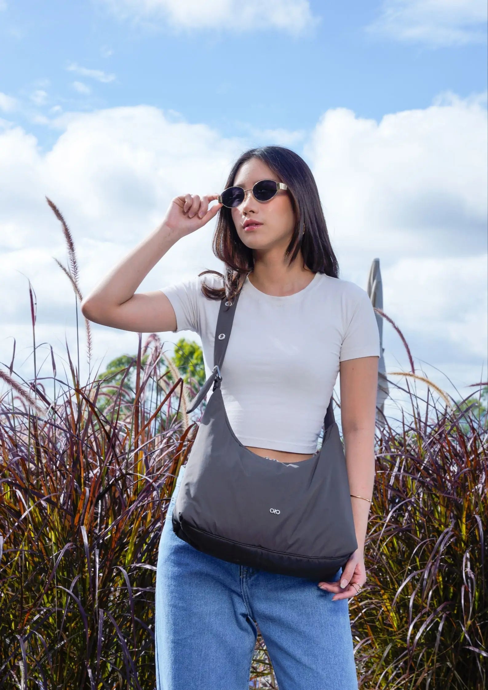 POSH HOBO BAG IN STORM The Sophia Label