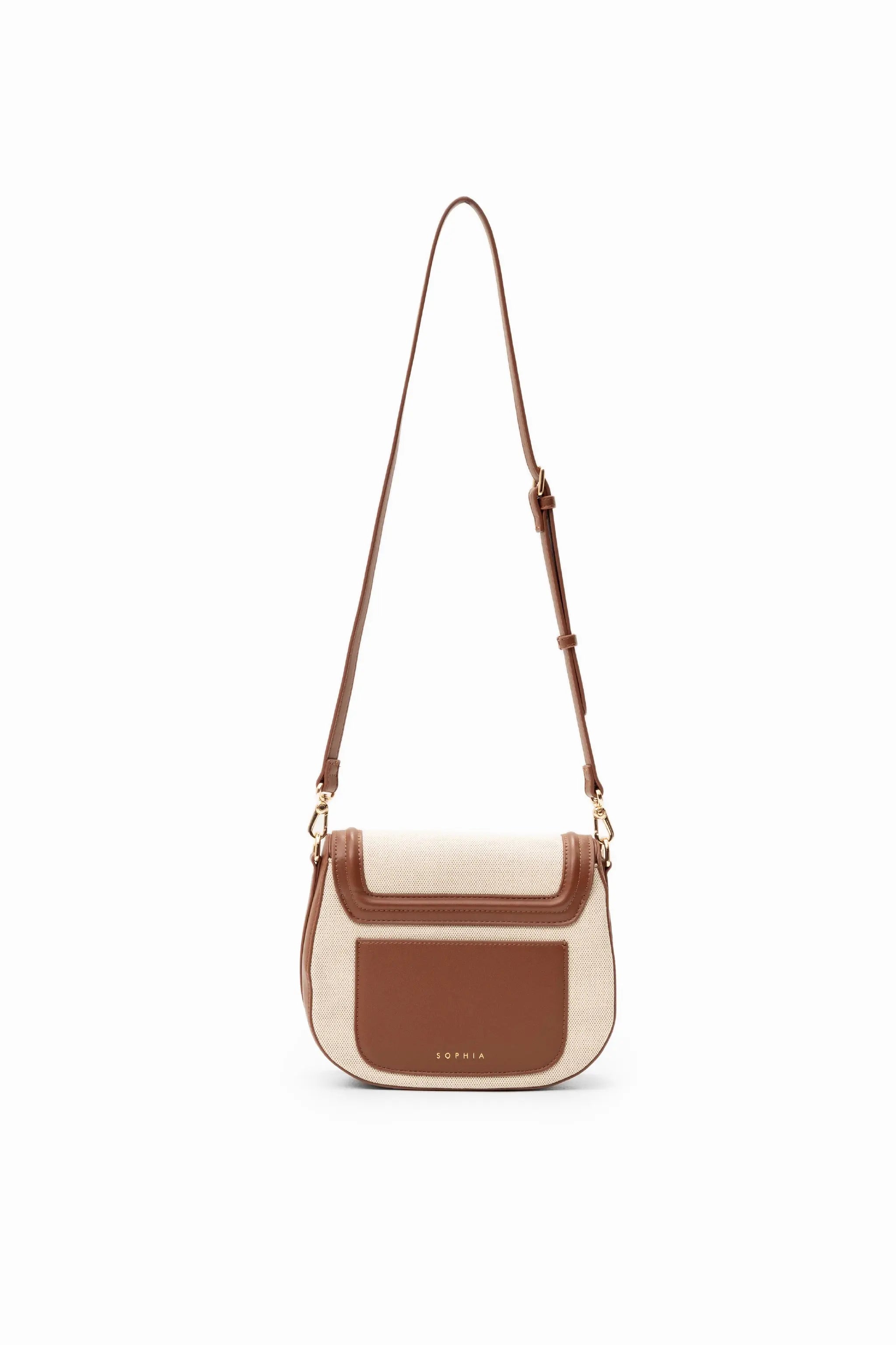 CALLY CANVAS SADDLE CROSSBODY BAG