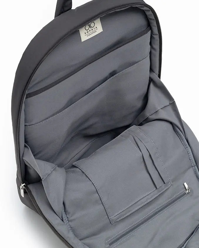 COSY LUXE XL COMMUTER BACKPACK IN CHARCOAL TSL Singapore