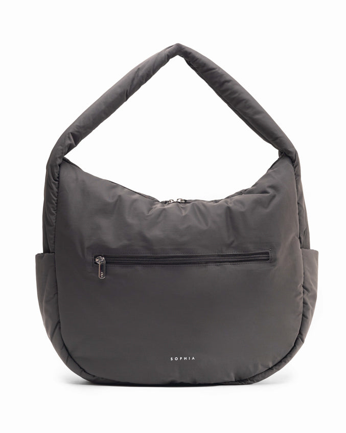 POSH SLOUCHY HOBO IN GRAPHITE