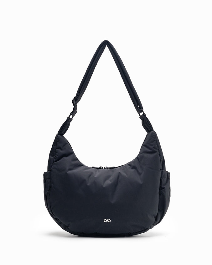 L POSH CRESCENT BAG IN JET BLACK