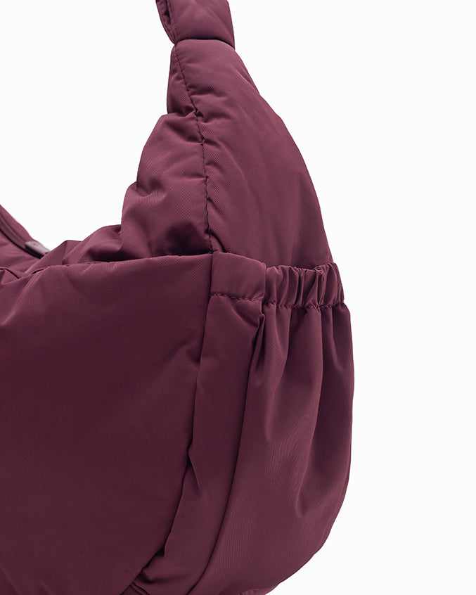 XL POSH CRESCENT BAG IN WINE