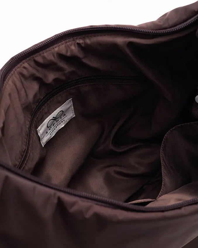 XL POSH CRESCENT BAG IN CHOCO TSL Singapore