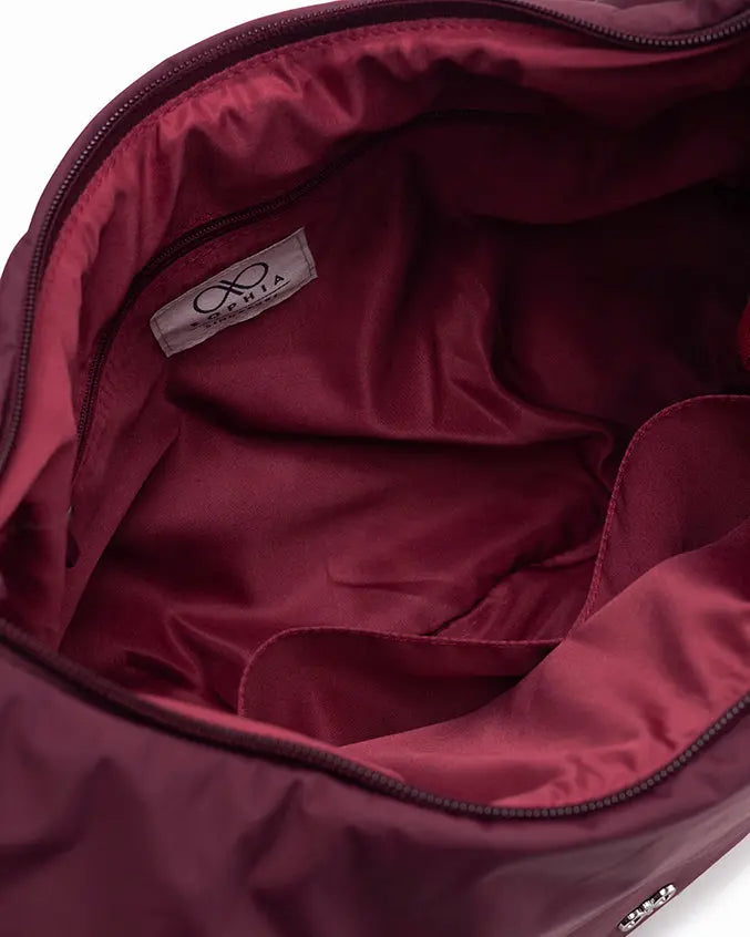 XL POSH CRESCENT BAG IN WINE TSL Singapore