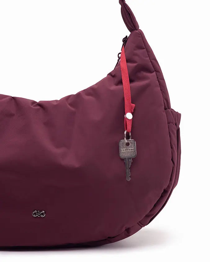 XL POSH CRESCENT BAG IN WINE TSL Singapore