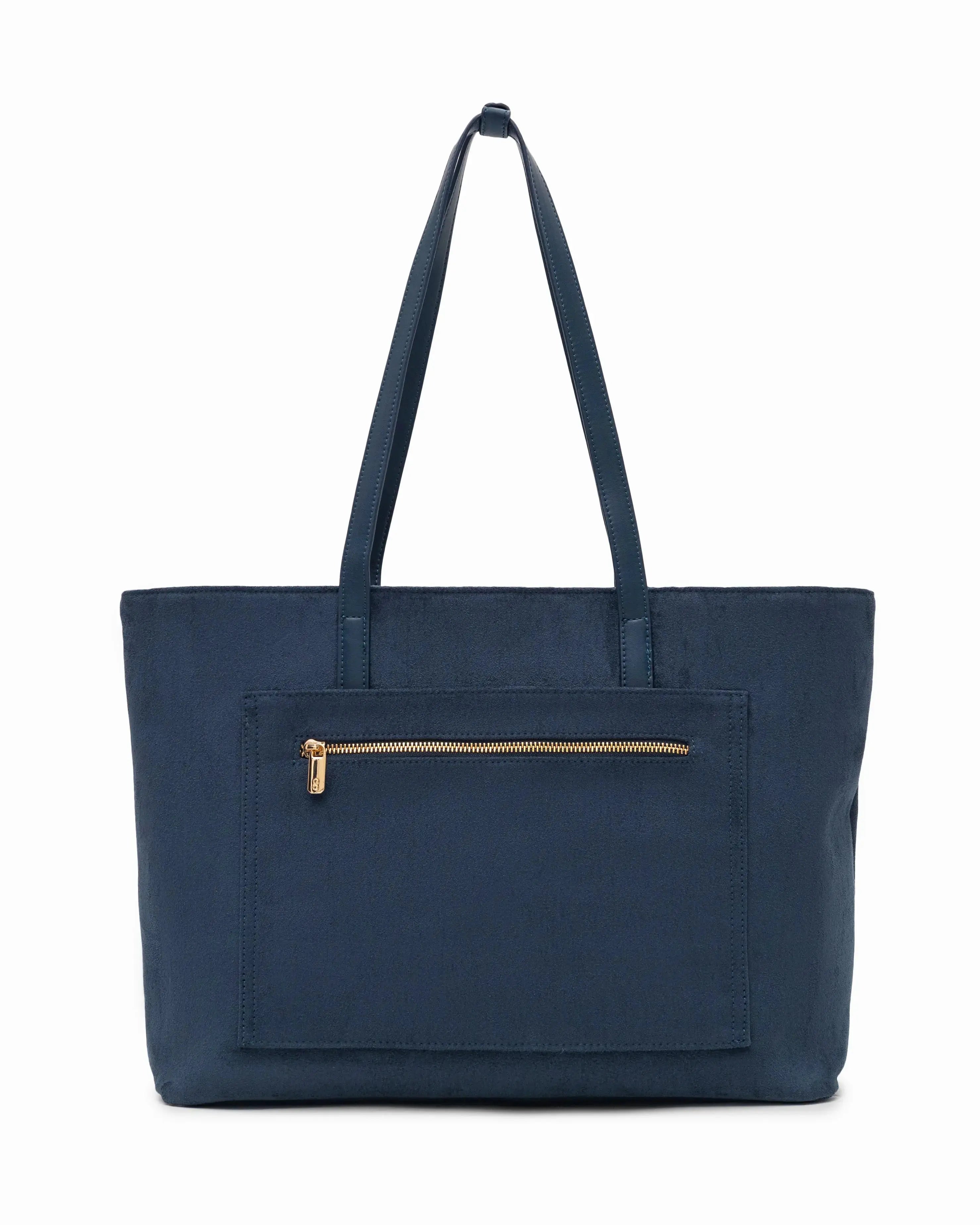 VALENTINA SUEDE TOTE BAG IN PRUSSIAN BLUE TSL Singapore