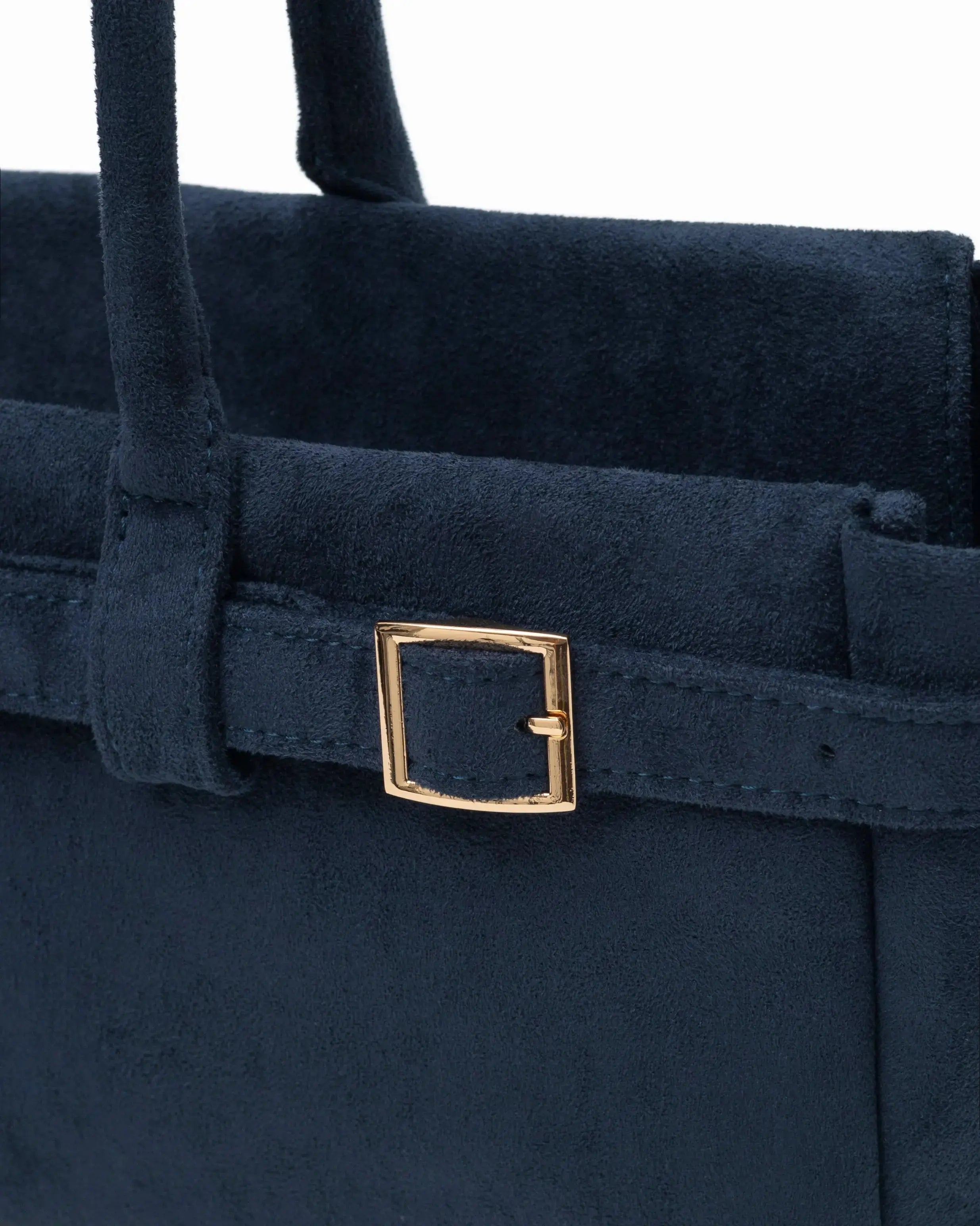 VALENTINA SUEDE BAGUETTE BAG IN PRUSSIAN BLUE TSL Singapore