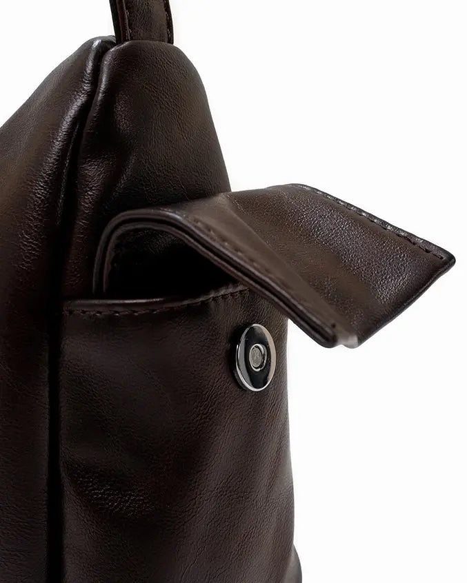 The Sophia Label - EVERYDAY CITY MINI BAG IN ESPRESSO BROWN