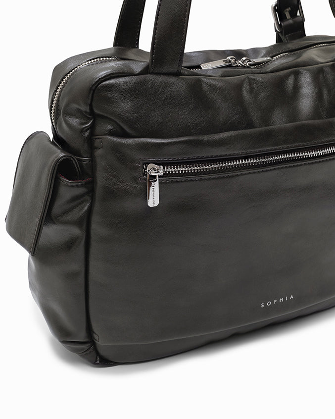 EVERYDAY CITY TOTE BAG IN OBSIDIAN GREY