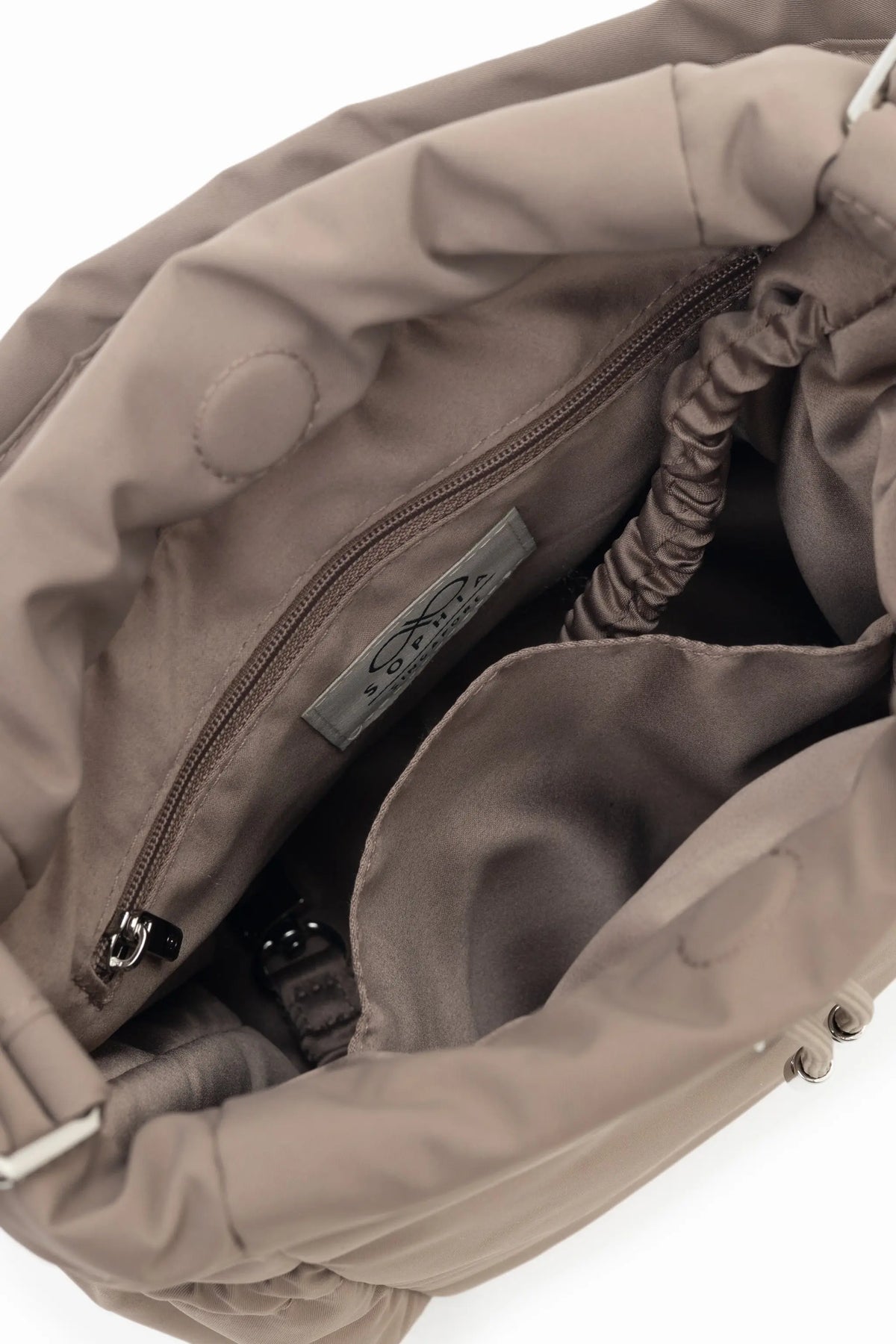 MINI COSY LUXE BUCKET BAG IN TAUPE