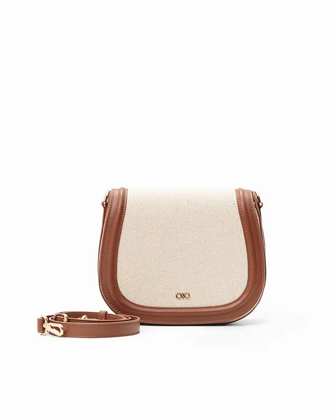 CALLY CANVAS SADDLE CROSSBODY BAG - The Sophia Label