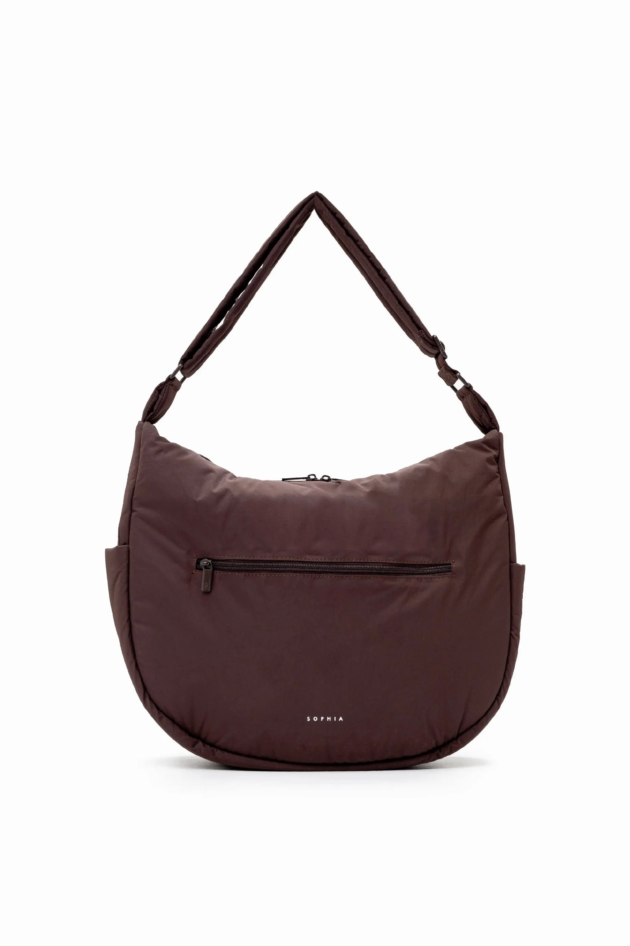XL SIGNATURE POCKET CROSSBODY BAG IN CHOCO