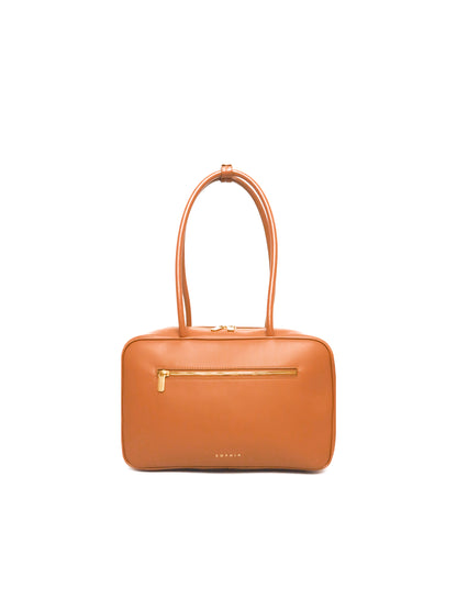 SIGNATURE POCKET M REI TOTE BAG IN CAMEL