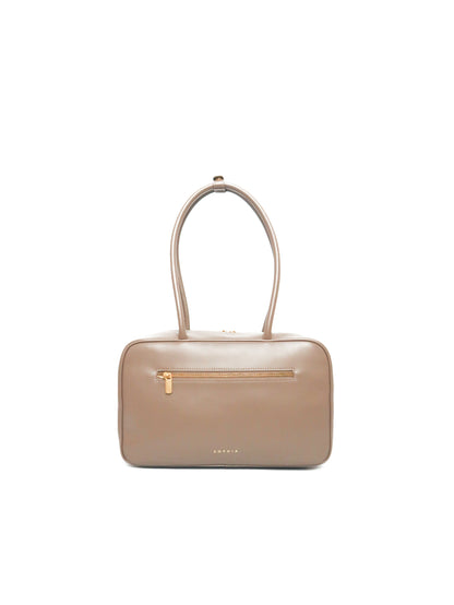 SIGNATURE POCKET M REI TOTE BAG IN TAUPE