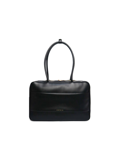 SIGNATURE POCKET L REI TOTE BAG IN BLACK
