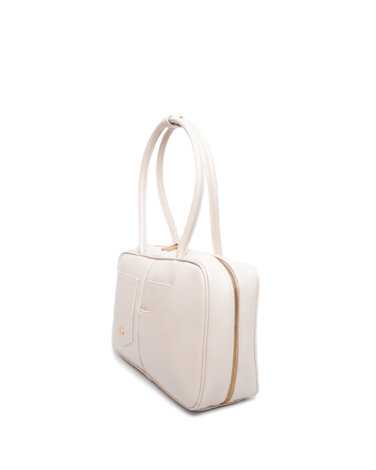 SIGNATURE POCKET M REI TOTE BAG IN CHALK