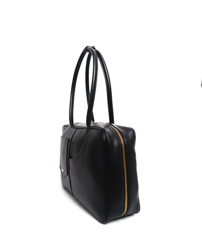 SIGNATURE POCKET L REI TOTE BAG IN BLACK