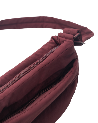 MINI COSY PUFFY CROSSBODY BAG IN WINE (M)