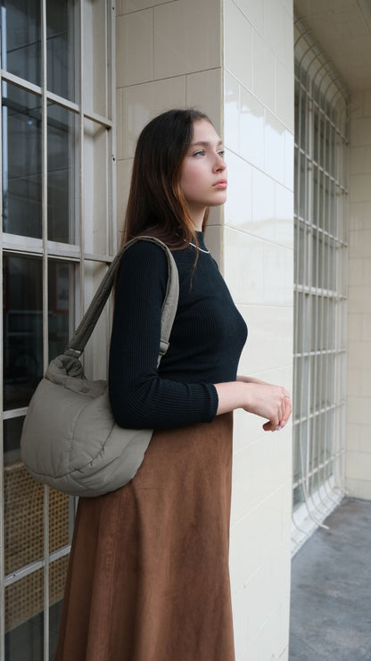 COSY PUFFY CROSSBODY BAG IN PINE