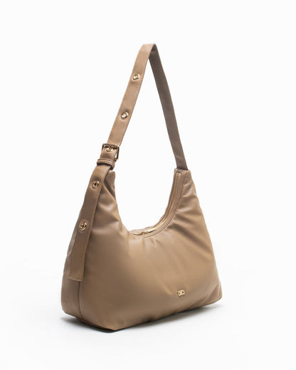 CUSHY HOBO BAG IN TAUPE