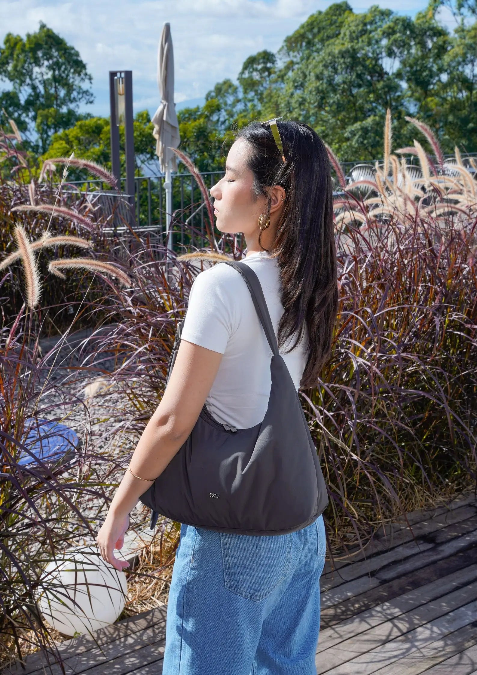 POSH HOBO BAG IN STORM The Sophia Label