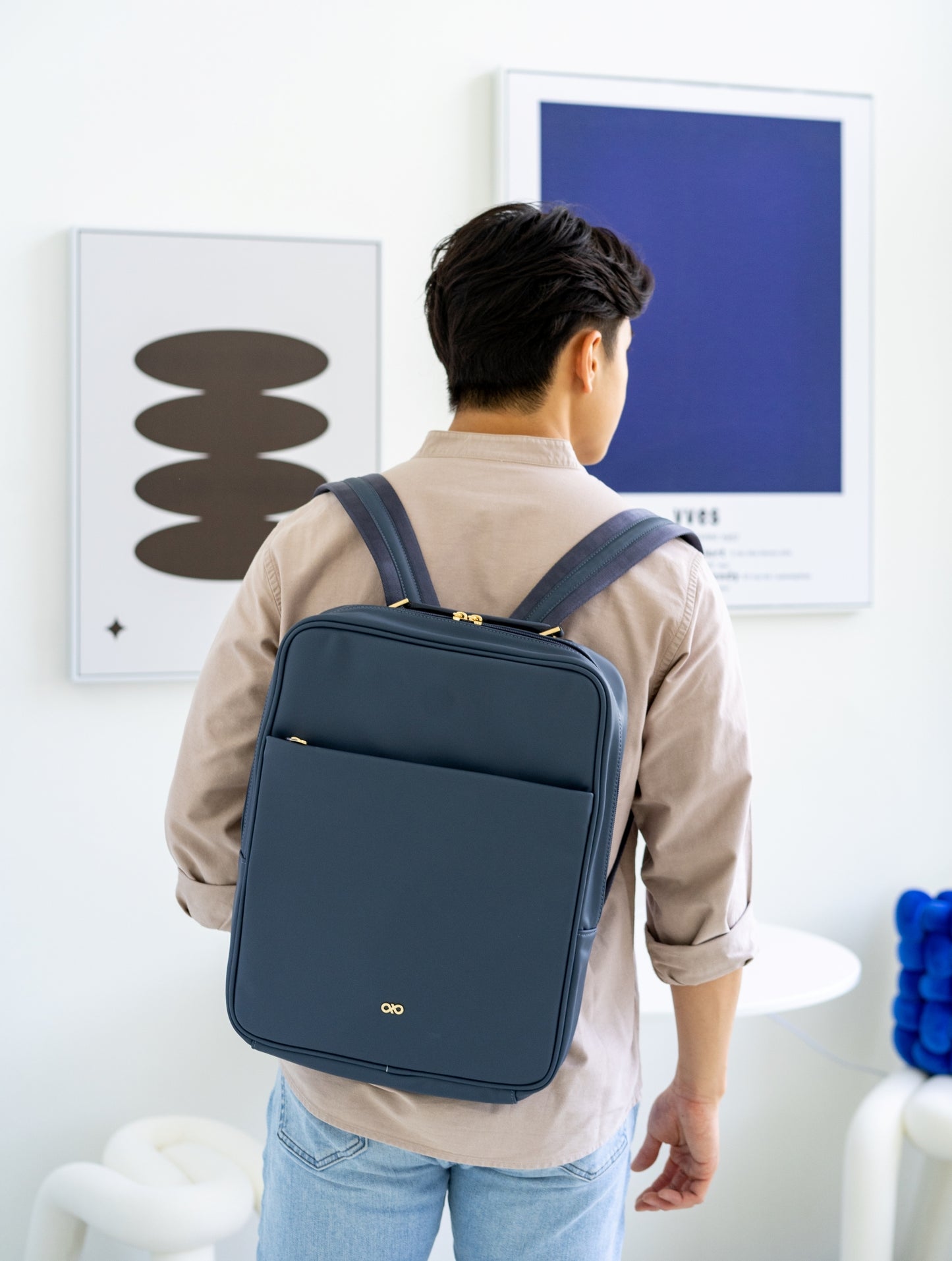 ANDERS MAGIC LAPTOP BACKPACK IN NAVY