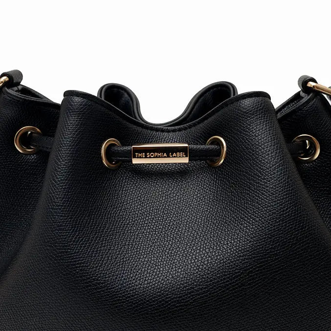 IMPERFECTLY YOURS BUCKET BAG IN BLACK 