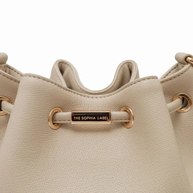 IMPERFECTLY YOURS BUCKET BAG IN SAND 