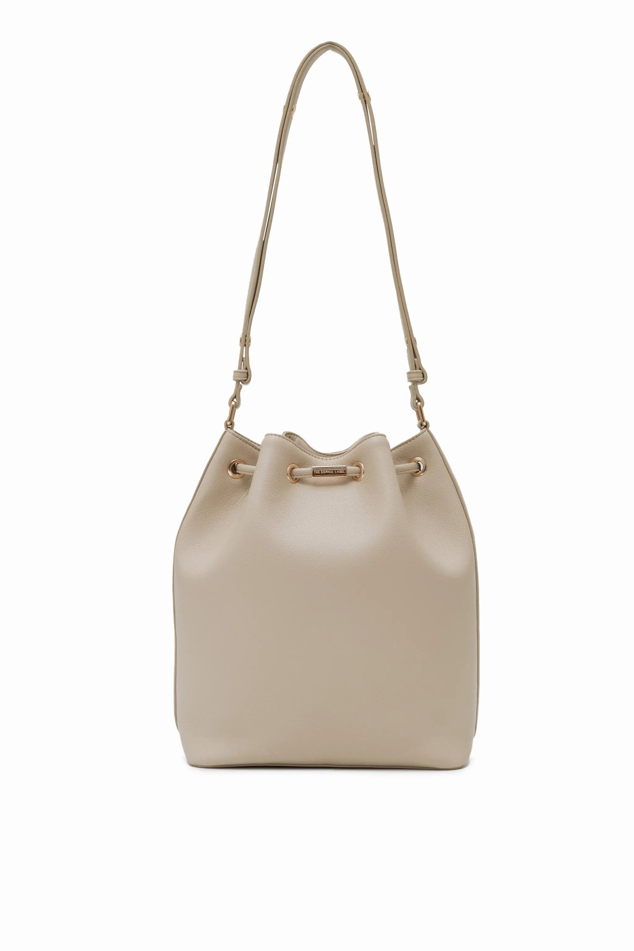 IMPERFECTLY YOURS BUCKET BAG IN SAND 