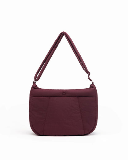 COSY PUFFY CROSSBODY BAG IN WINE