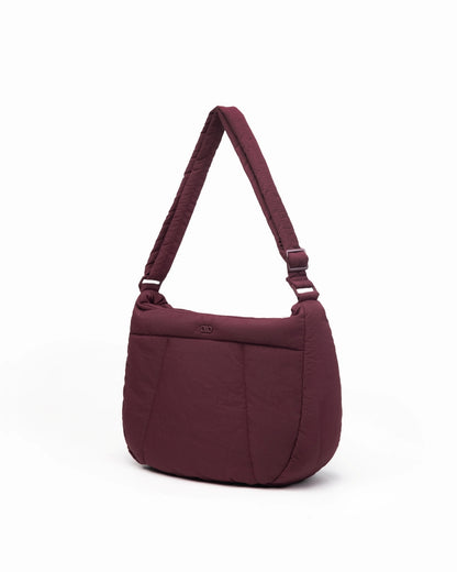 COSY PUFFY CROSSBODY BAG IN WINE