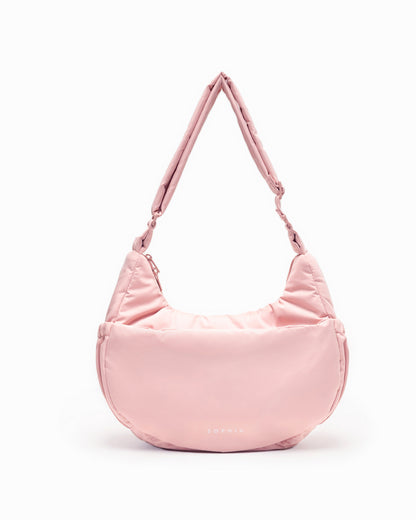 L COSY LUXE CRESCENT BAG IN BLUSH