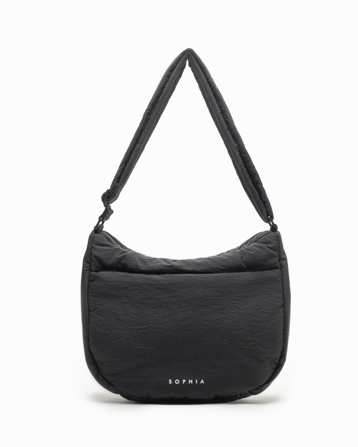 COSY PUFFY CROSSBODY BAG IN JET BLACK