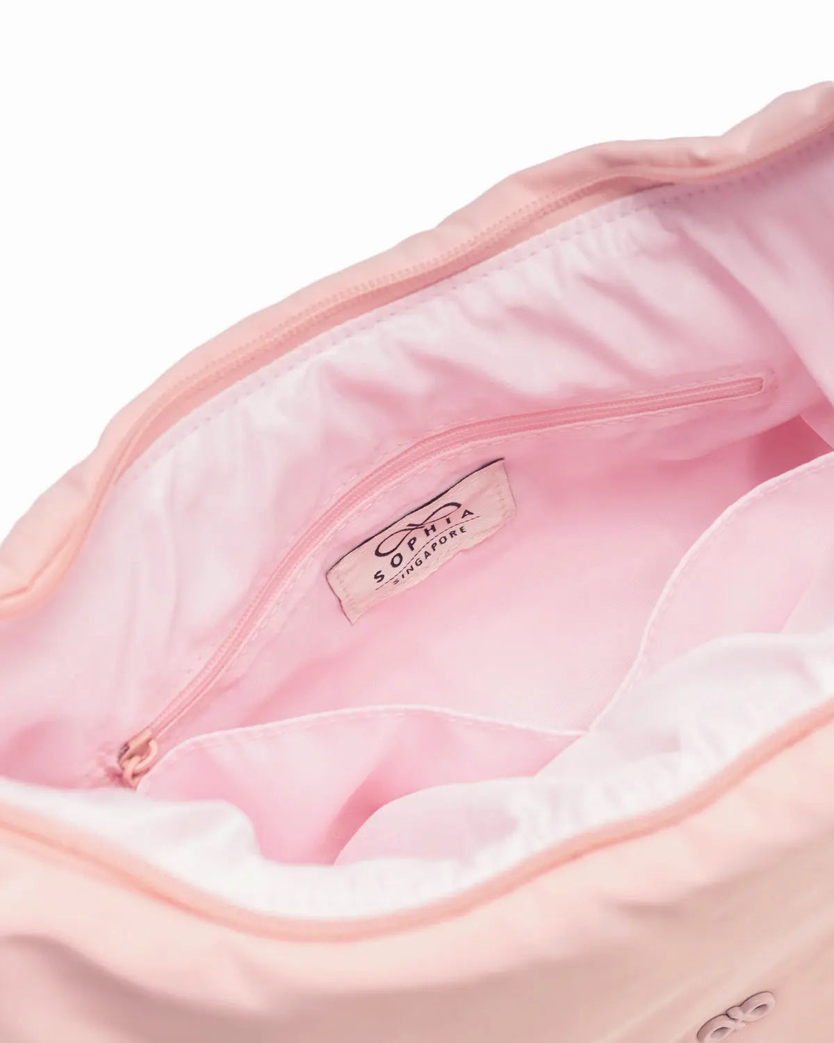 L COSY LUXE CRESCENT BAG IN BLUSH The Sophia Label