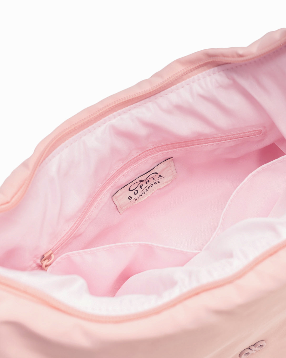 L COSY LUXE CRESCENT BAG IN BLUSH