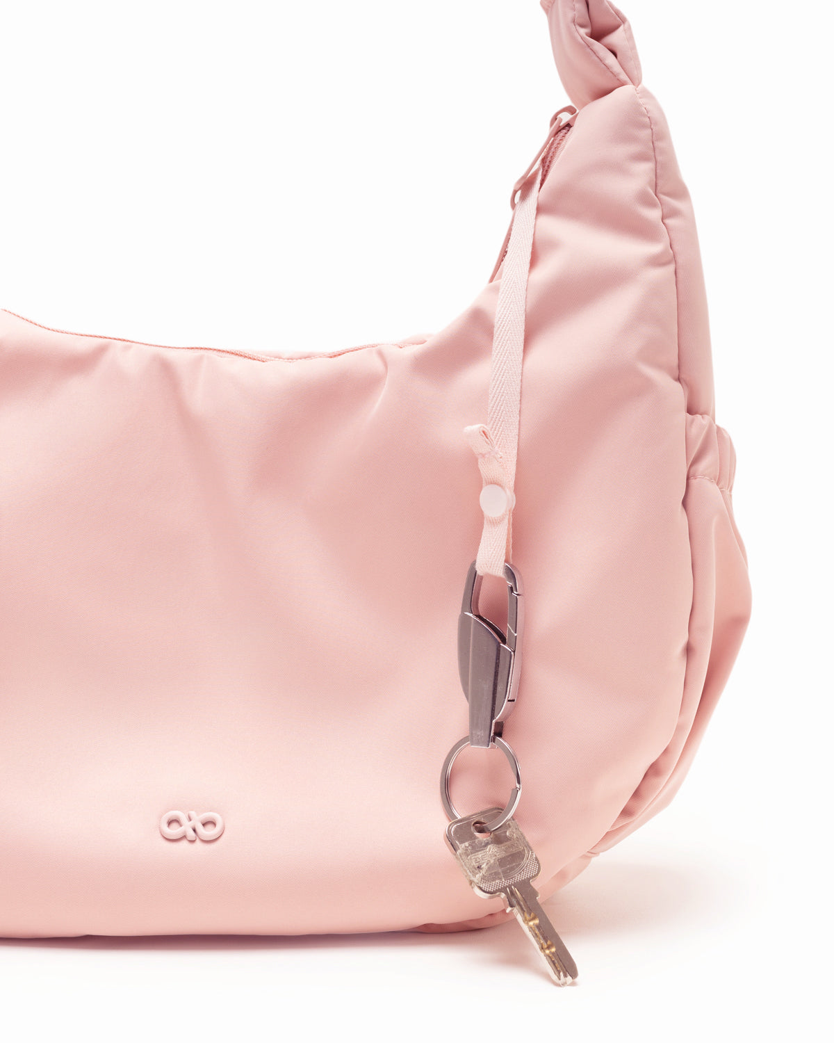 L COSY LUXE CRESCENT BAG IN BLUSH