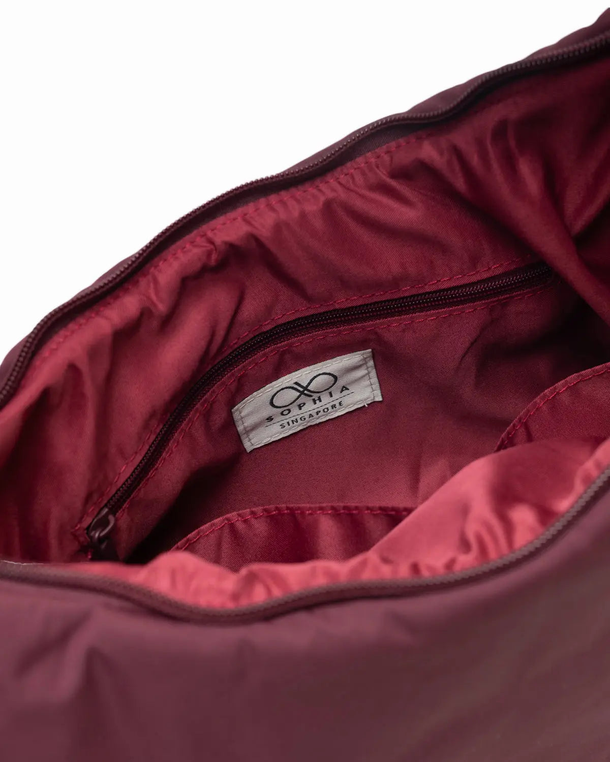 L COSY LUXE CRESCENT BAG WINE The Sophia Label
