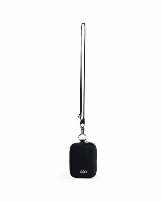 CARDHOLDER LANYARD IN JET BLACK