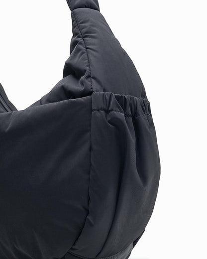 XL POSH CRESCENT BAG IN JET BLACK