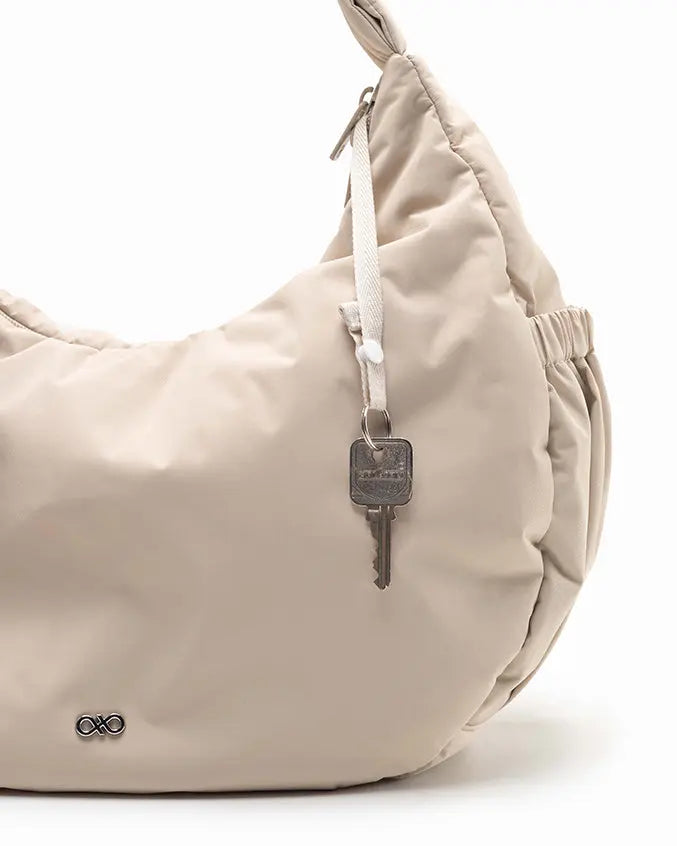 XL POSH CRESCENT BAG IN OAT TSL Singapore