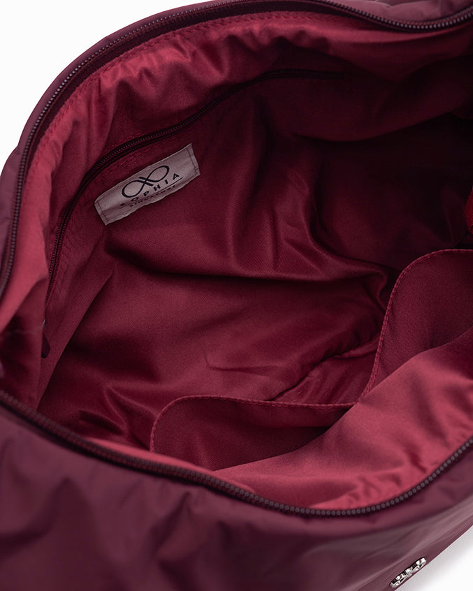XL POSH CRESCENT BAG IN WINE