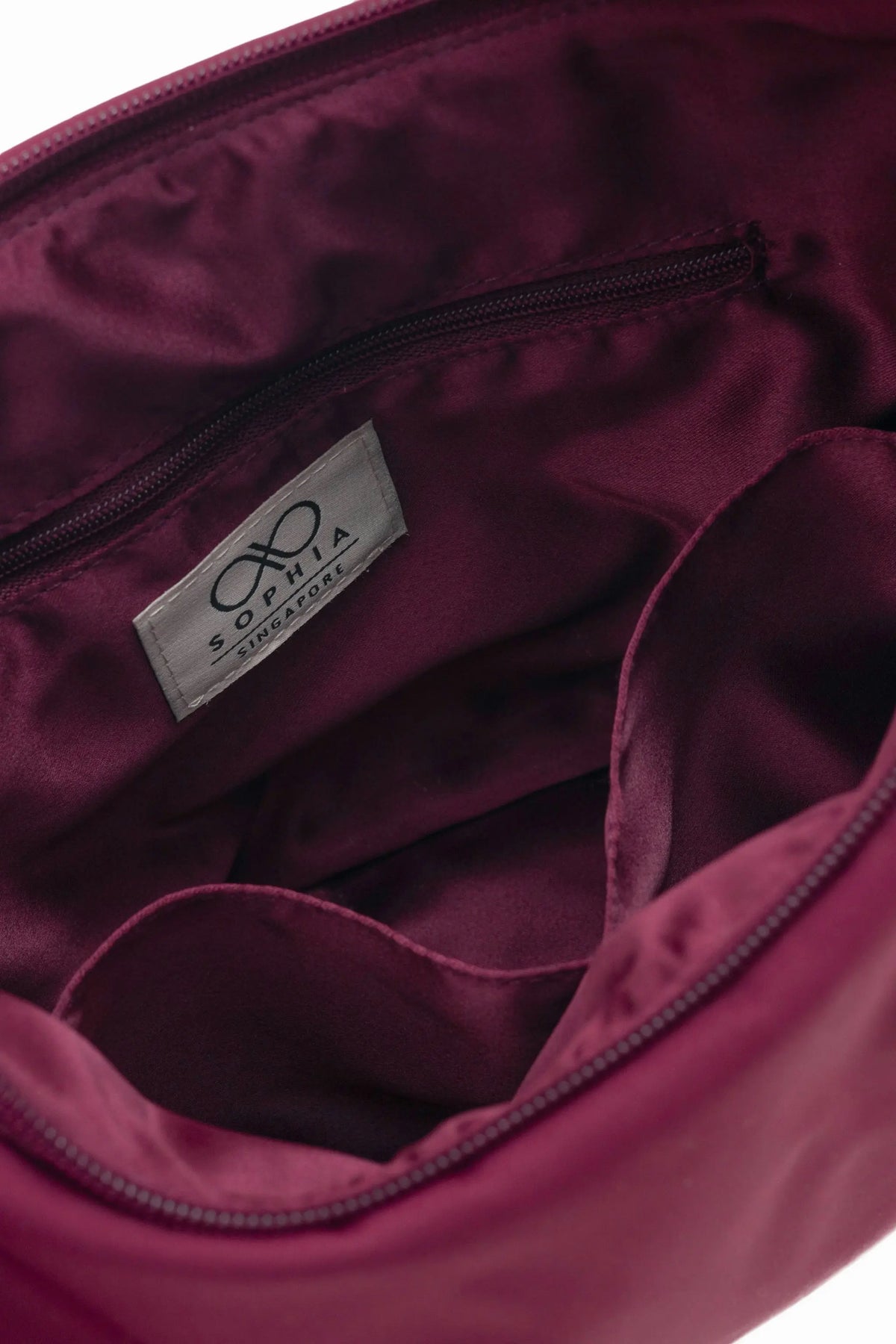 COSY LUXE L CRESCENT BAG 2.0 IN WINE 