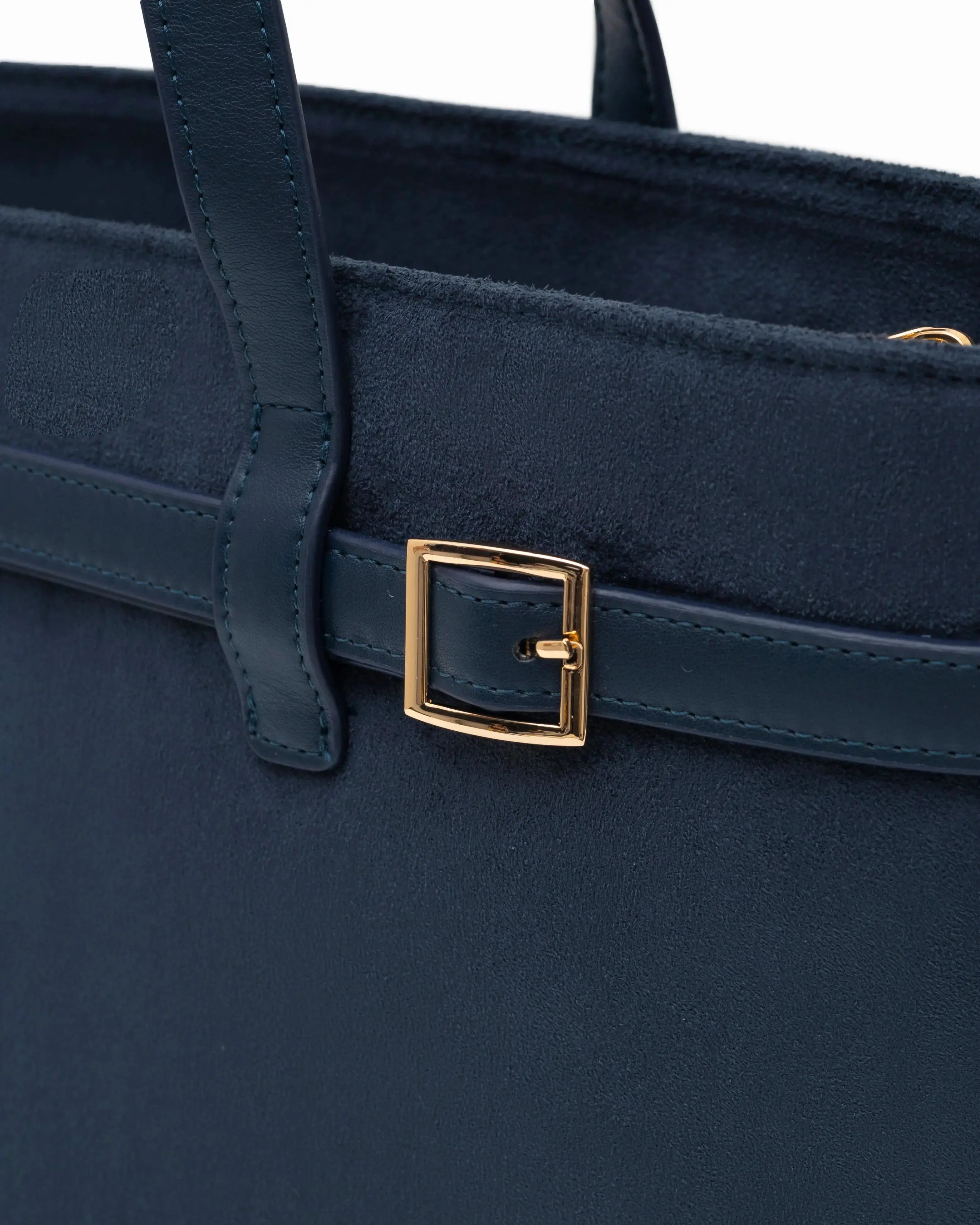 VALENTINA SUEDE TOTE BAG IN PRUSSIAN BLUE TSL Singapore