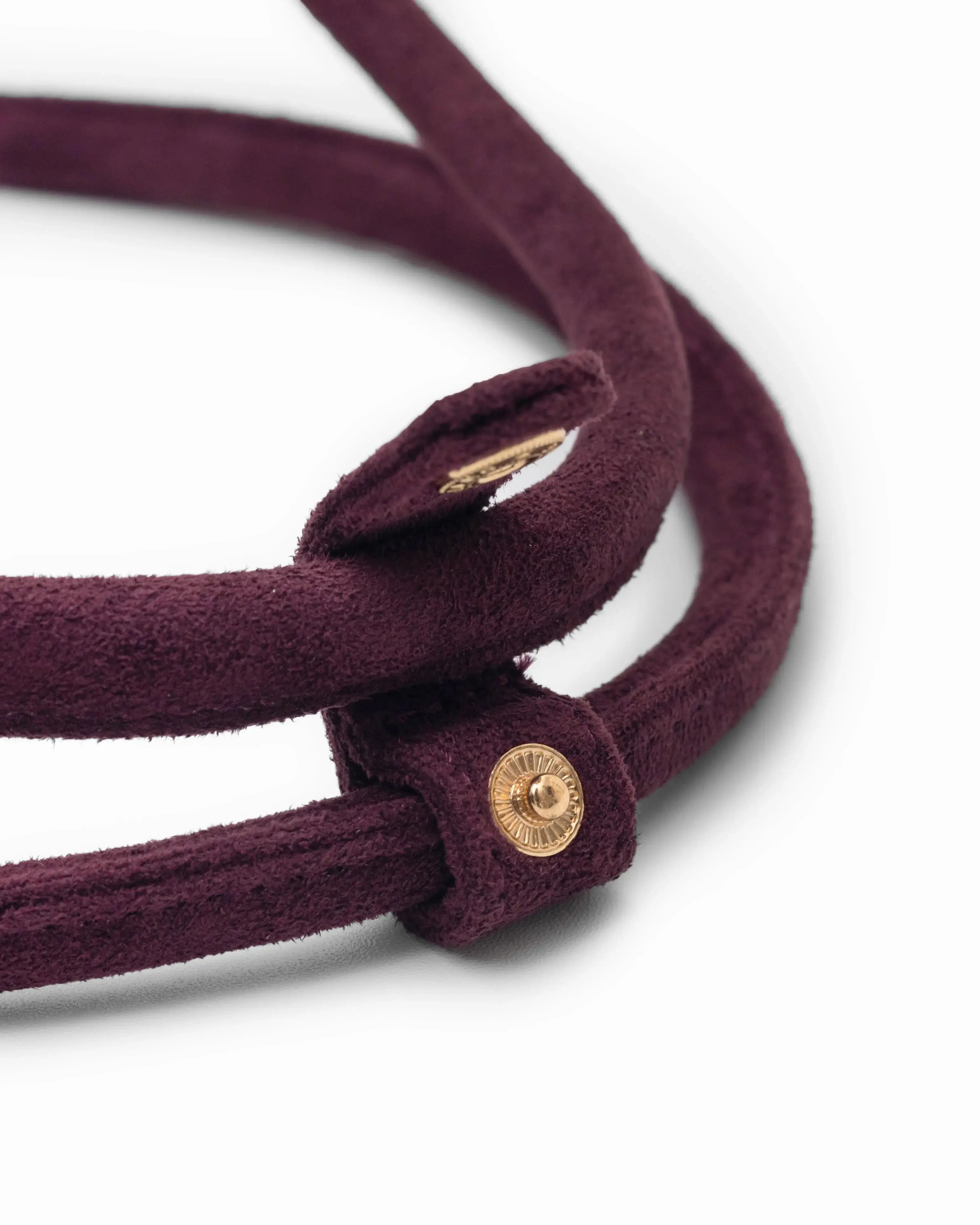 VALENTINA SUEDE BAGUETTE BAG IN BURGUNDY TSL Singapore