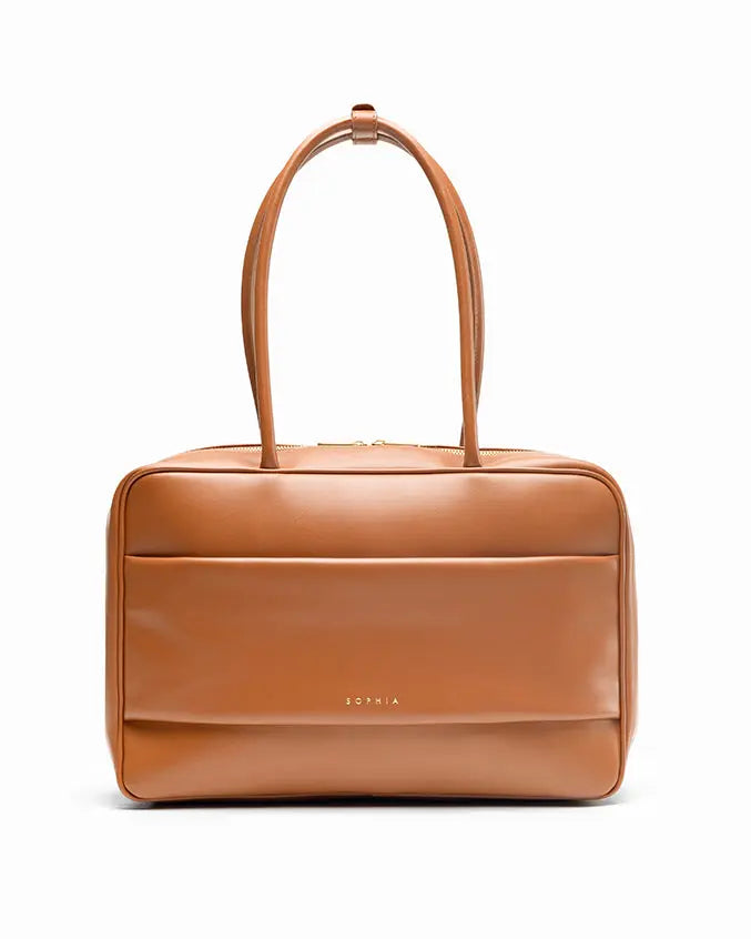 SIGNATURE POCKET L REI TOTE BAG IN CAMEL TSL Singapore