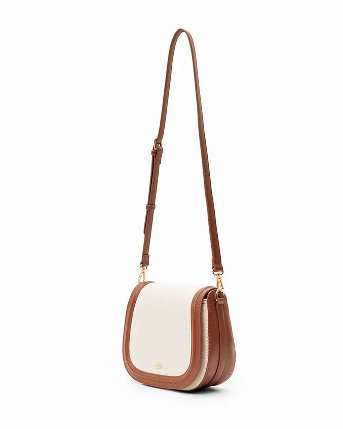 CALLY CANVAS SADDLE CROSSBODY BAG - The Sophia Label