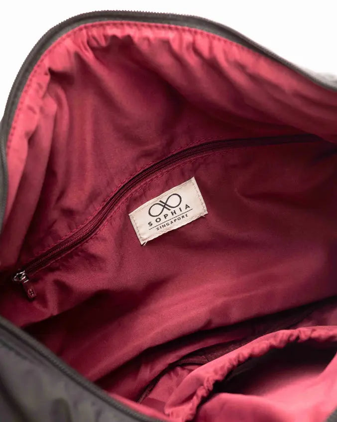 POSH SLOUCHY HOBO IN GRAPHITE The Sophia Label