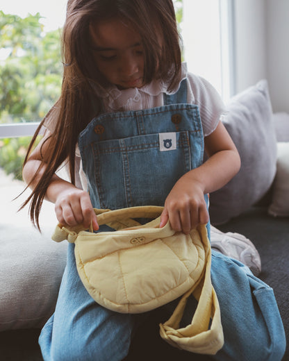 MICRO COSY PUFFY CROSSBODY BAG IN DAFFODIL (S)